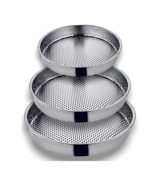 Stainless Trays for Cig Kofte — 3 Piece Set