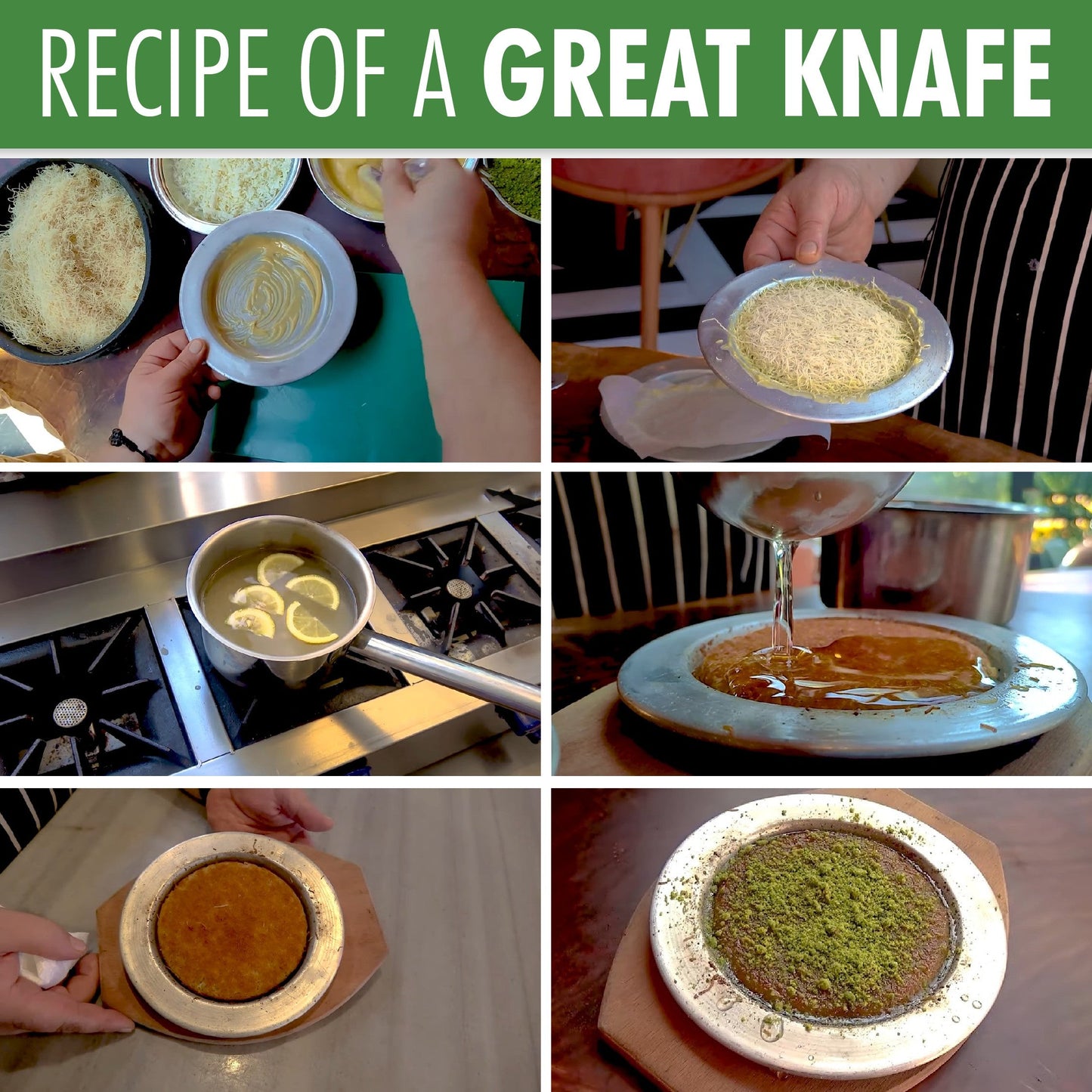 Kunafa Aluminum Baking and Serving Pan — 5 Size Options