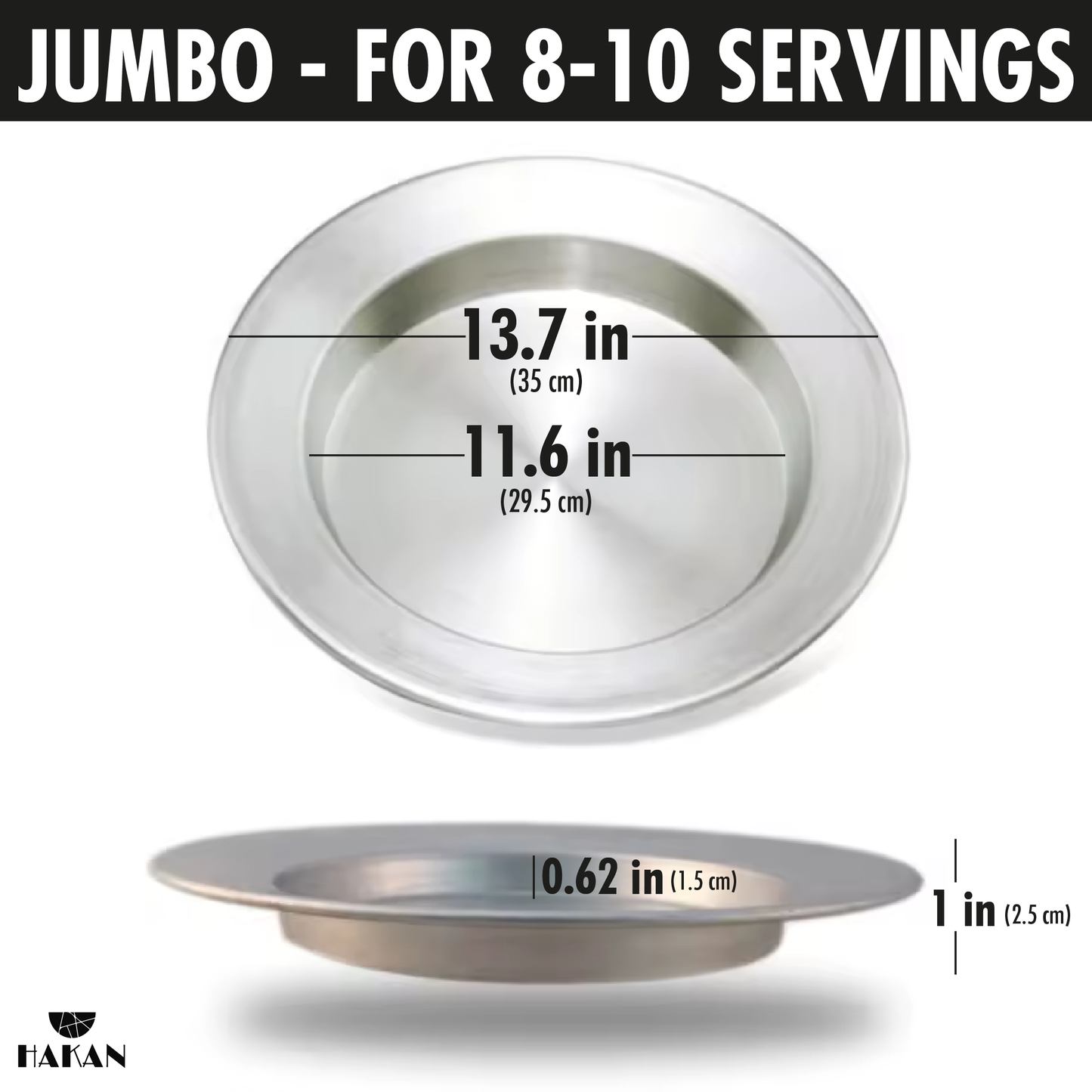 Kunafa Aluminum Baking and Serving Pan — 5 Size Options
