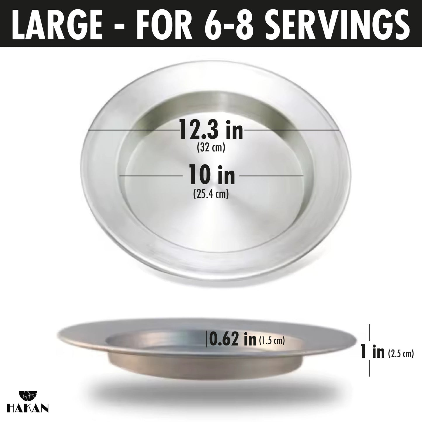 Kunafa Aluminum Baking and Serving Pan — 5 Size Options