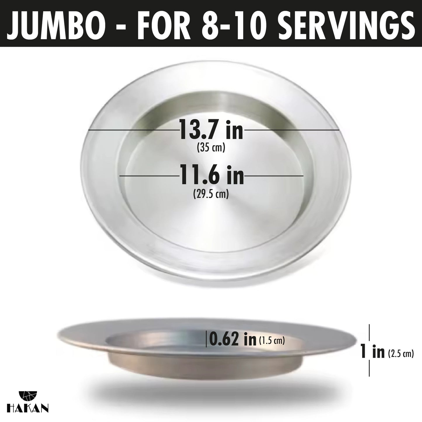 Kunafa Aluminum Baking and Serving Pan — 5 Size Options