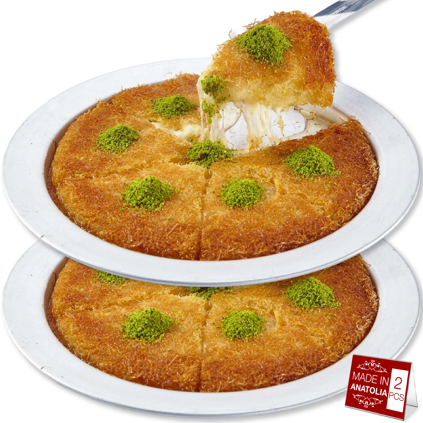Kunafa Aluminum Baking and Serving Pan — 5 Size Options