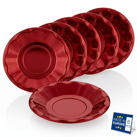 Melamine Tea Saucers Unbreakable 6 Piece — , 4.3 Inch