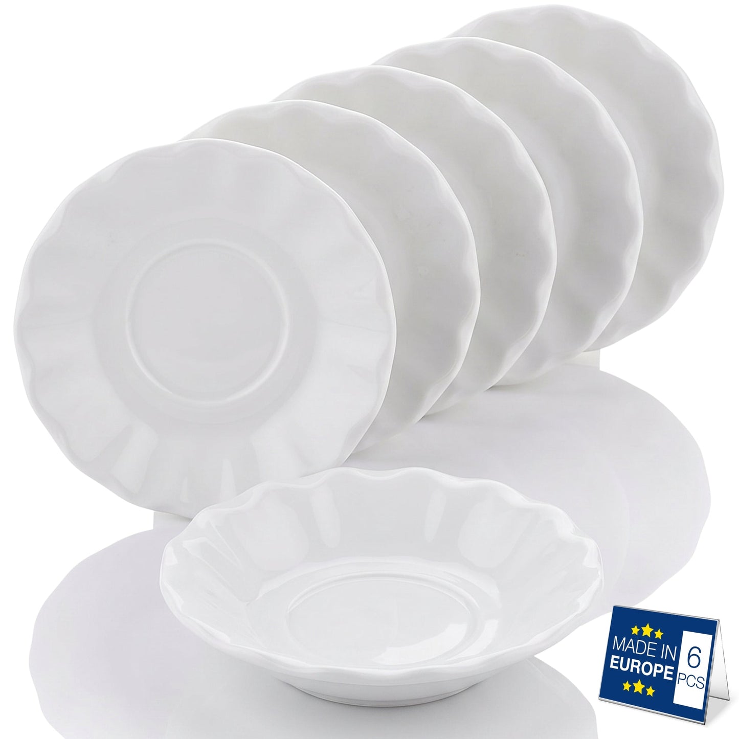 Melamine Tea Saucers Unbreakable 6 Piece — , 4.3 Inch
