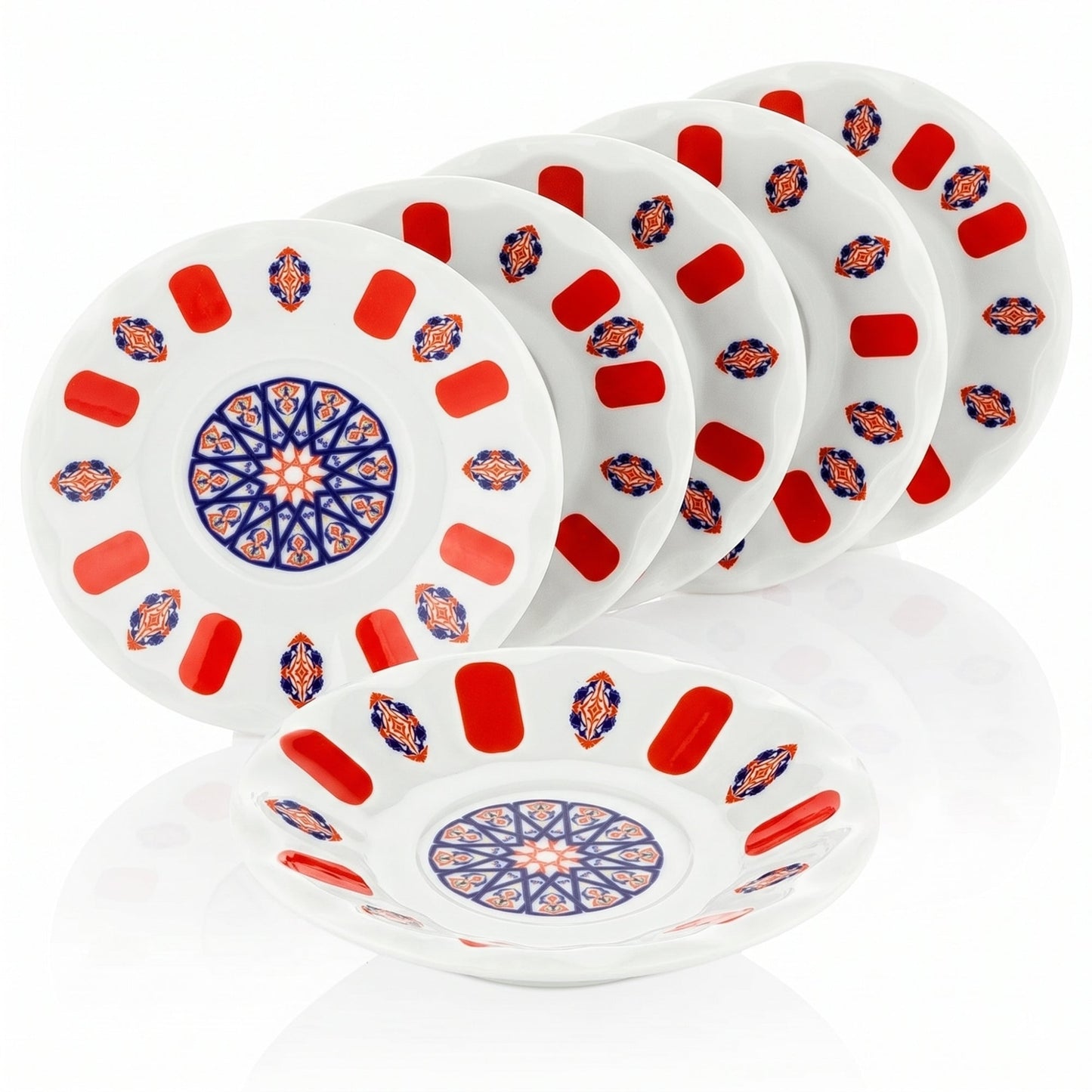 Melamine Tea Saucers Unbreakable 6 Piece — , 4.3 Inch