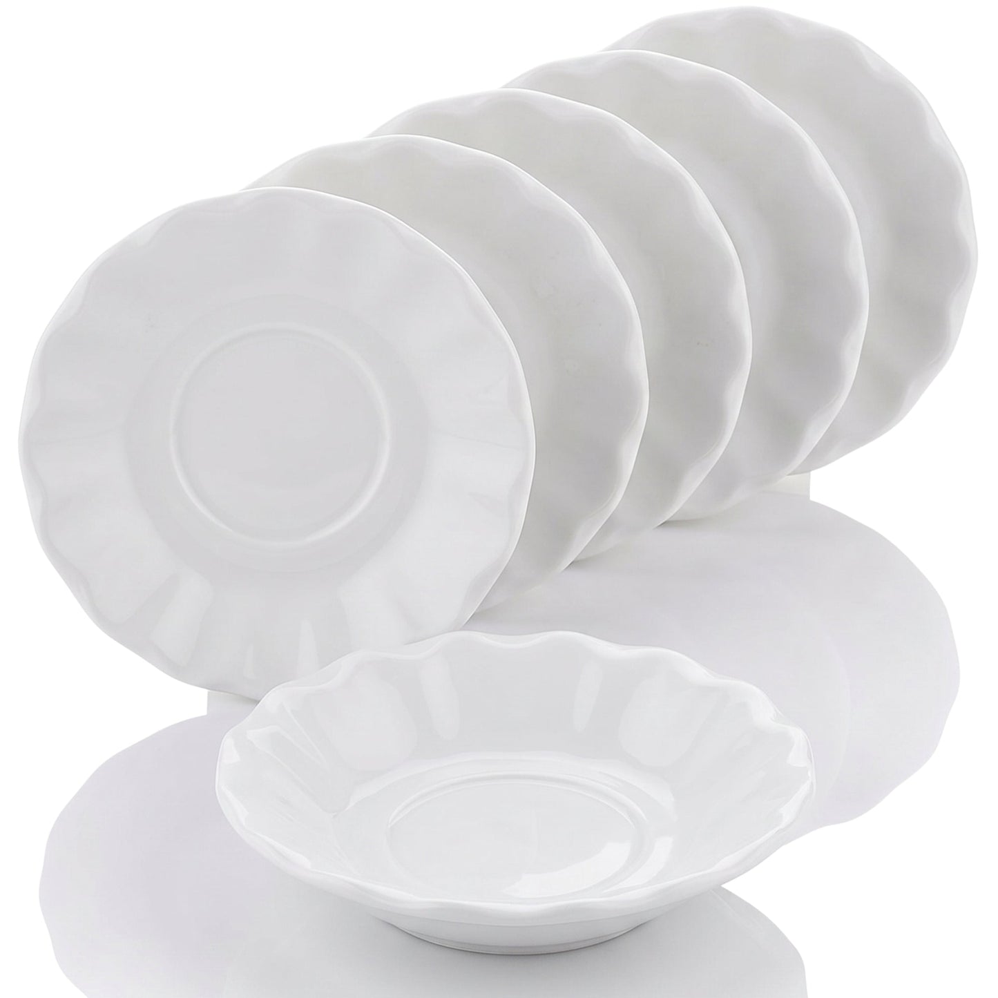 Melamine Tea Saucers Unbreakable 6 Piece — , 4.3 Inch