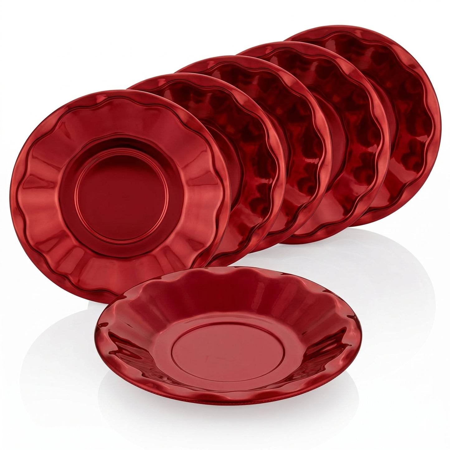 Melamine Tea Saucers Unbreakable 6 Piece — , 4.3 Inch