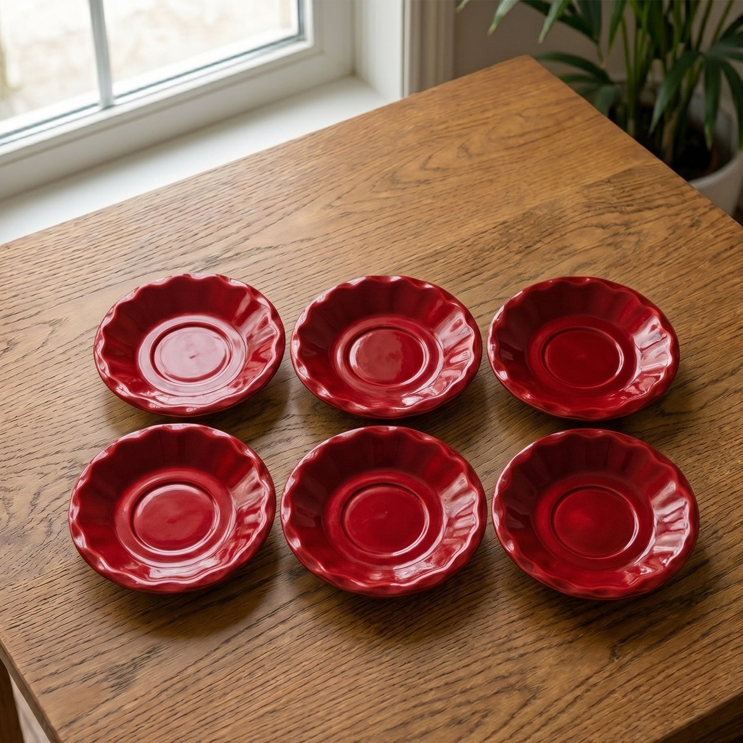 Melamine Tea Saucers Unbreakable 6 Piece — , 4.3 Inch