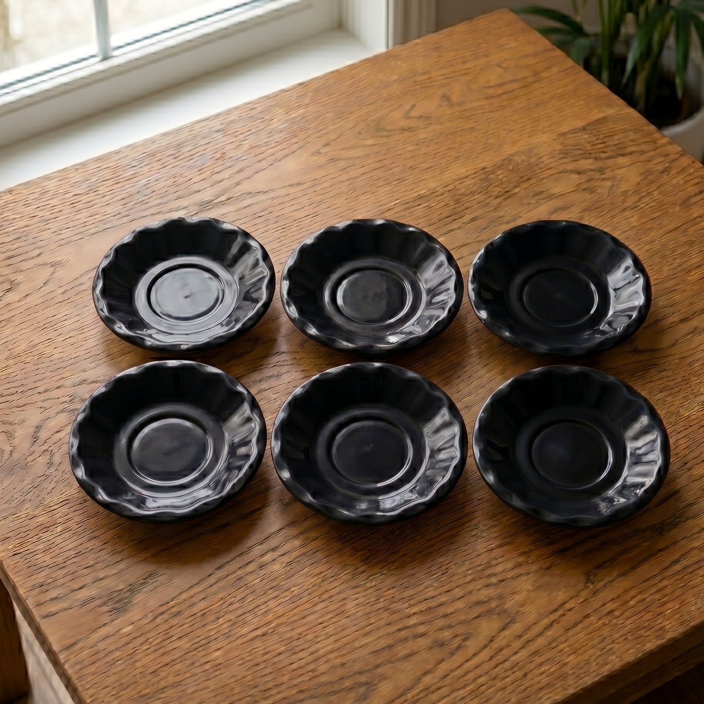 Melamine Tea Saucers Unbreakable 6 Piece — , 4.3 Inch