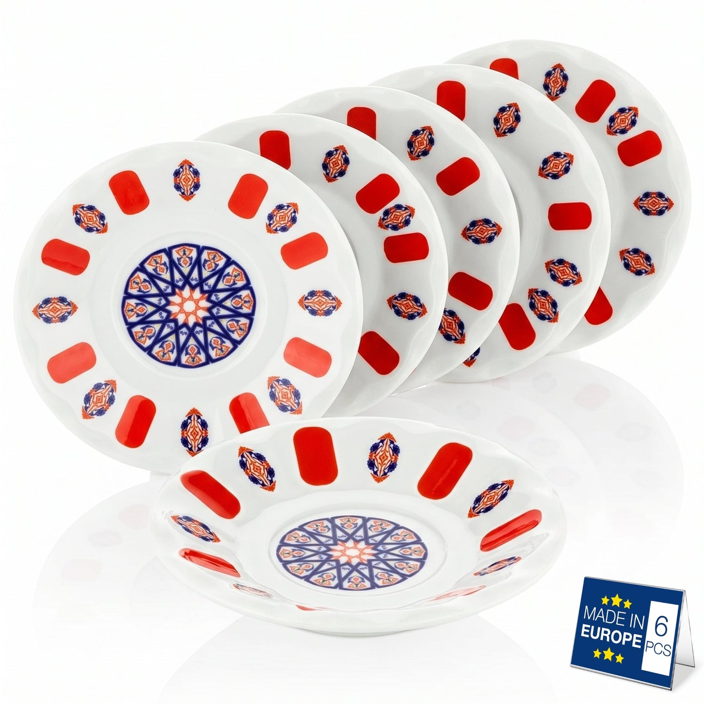 Melamine Tea Saucers Unbreakable 6 Piece — , 4.3 Inch