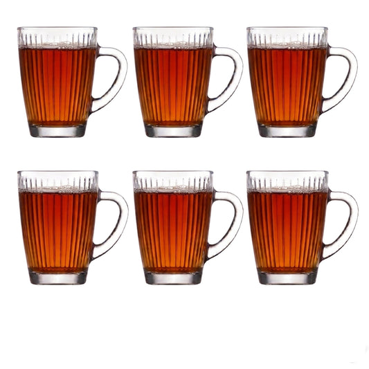 Clear Glass Coffee Mug Set with Handle — 8.5 Oz or 10.1 Oz