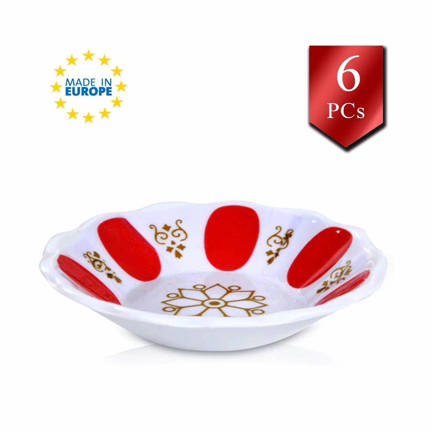 Melamine Turkish Tea Saucer Set 6 Piece — 3.9 Inch