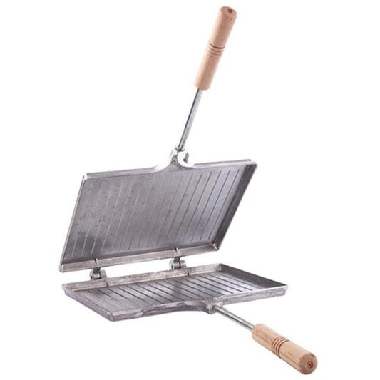 Stovetop Flip Pan Aluminum — Toast and Snack Maker