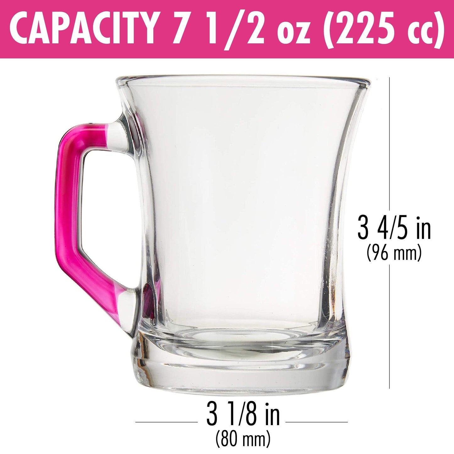 Turkish Tea Cup Set 6 Piece Large — Manhattan, 7.5 Oz
