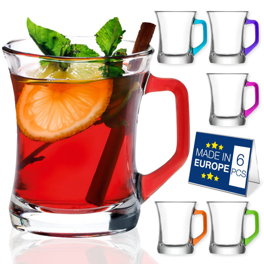 Turkish Tea Cup Set 6 Piece Large — Manhattan, 7.5 Oz