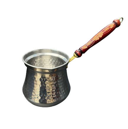 Hammered Stainless Steel Turkish Coffee Pot Cezve — 2 Sizes