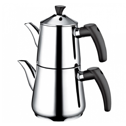 Turkish Teapot Set Pyramid Shape — Piramit, 33 & 59.2 Oz