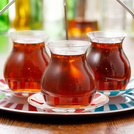 Turkish Tea Glass Set 6 Piece Large — Refikadan Gonlubol, 9.6 Oz