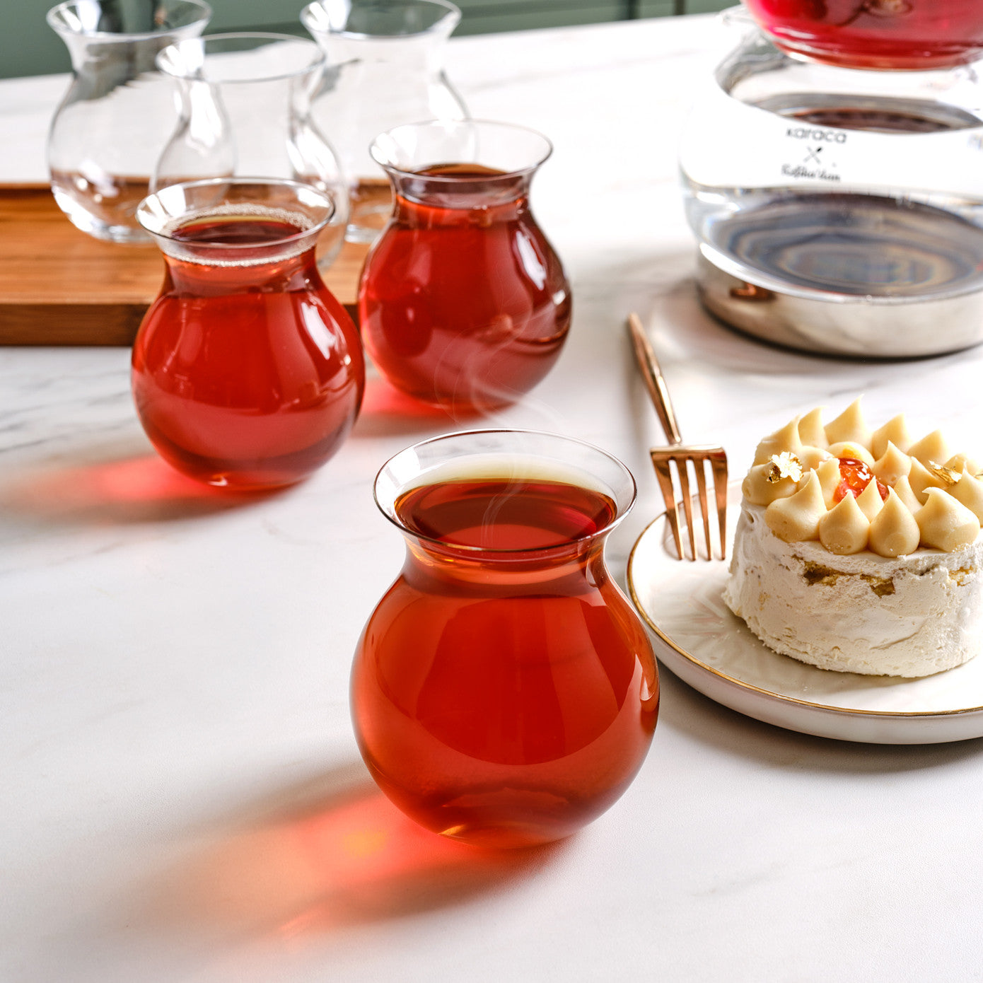 Turkish Tea Glass Set 6 Piece Large — Refikadan Gonlubol, 9.6 Oz