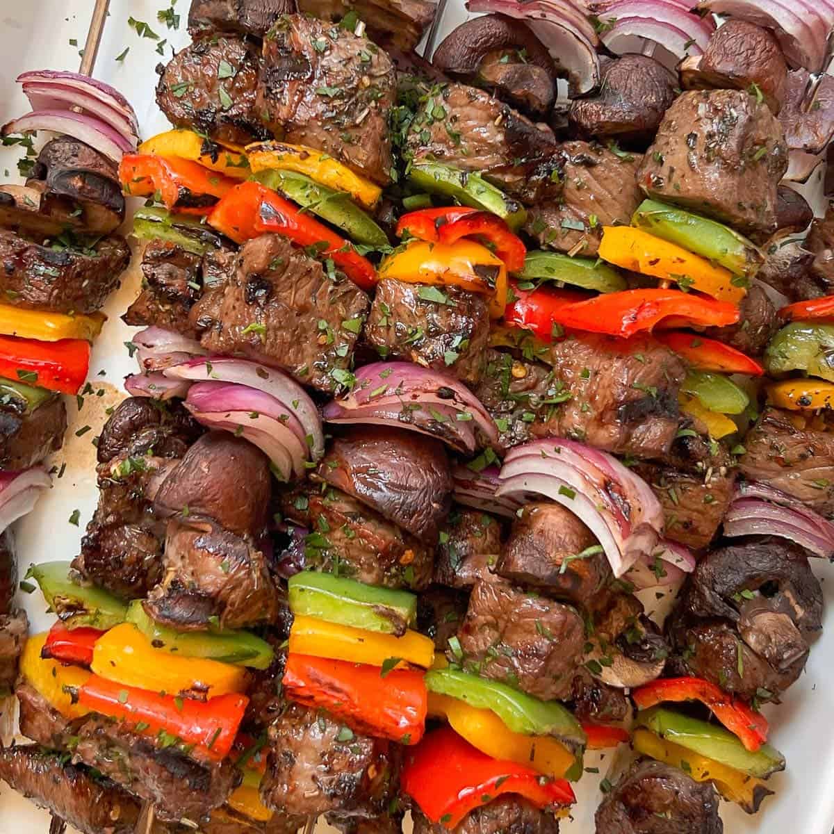 Metal Kabob Skewers for BBQ Grilling — 6 Piece Set