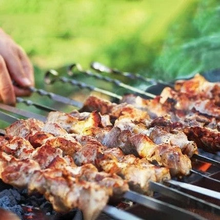 Stainless Steel Grill Sticks for BBQ and Shish Kabob — Set of 6
