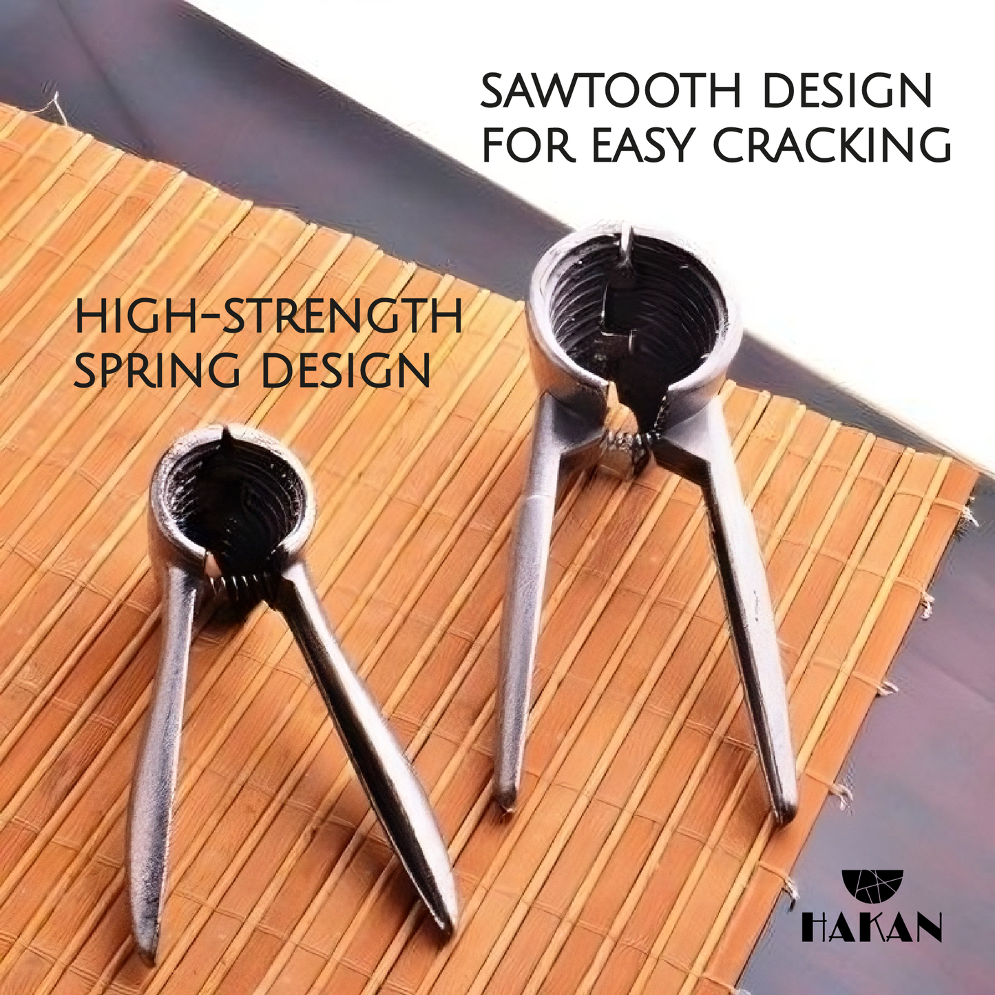Nut Cracker Set Non-Slip Handles — Funnel Shape, 2 Piece