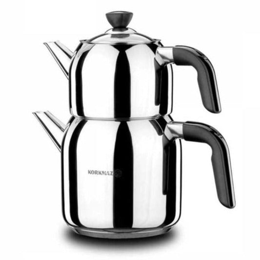 Large Turkish Teapot Stainless Steel 145.4 Oz — Korkmaz Kappa