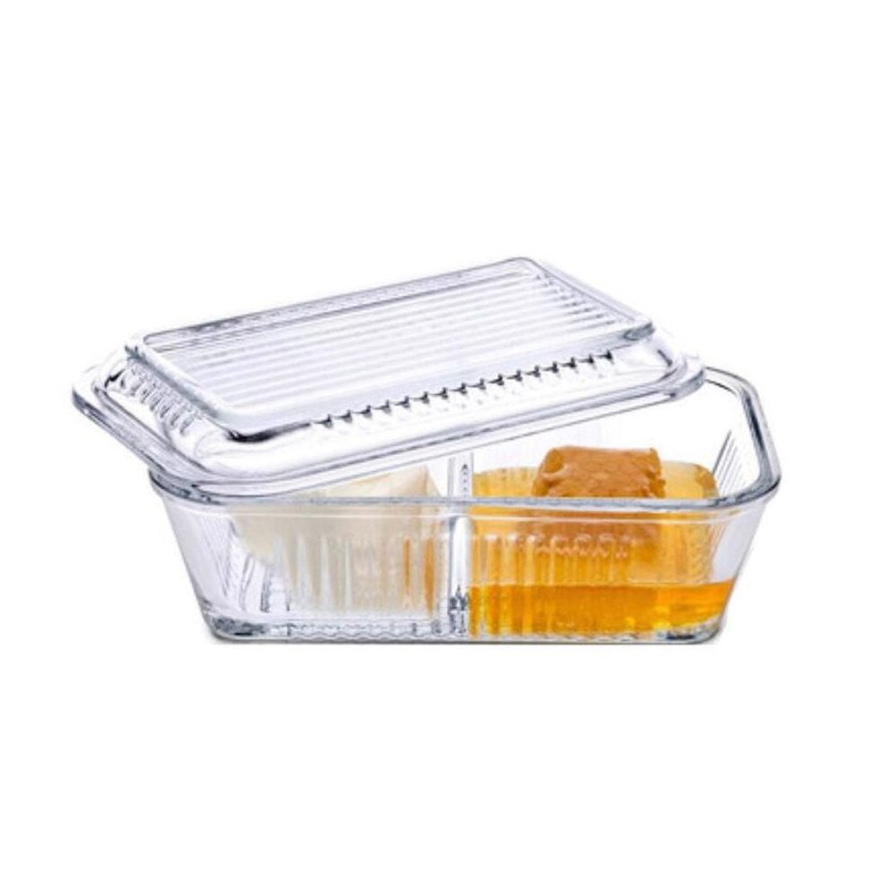 Pasabahce 2-Part Glass Relish Dish with Lid