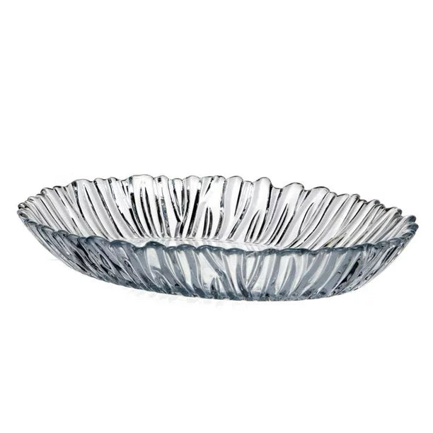 Pasabahce Glass Oval Serving Plate — 13 Inch Salad Dish