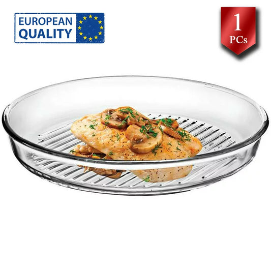 Pasabahce Borcam Glass Baking Pan Deep Round — Oven Safe