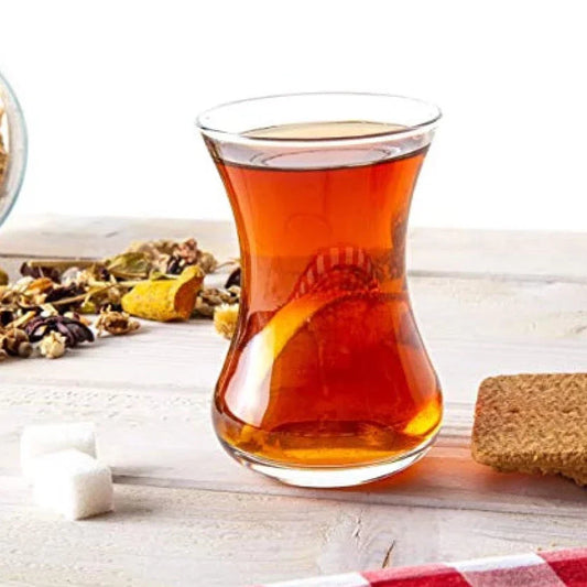 Turkish Tea Cup Set 6 Piece — Pasabahce Classic, 4.2 Oz