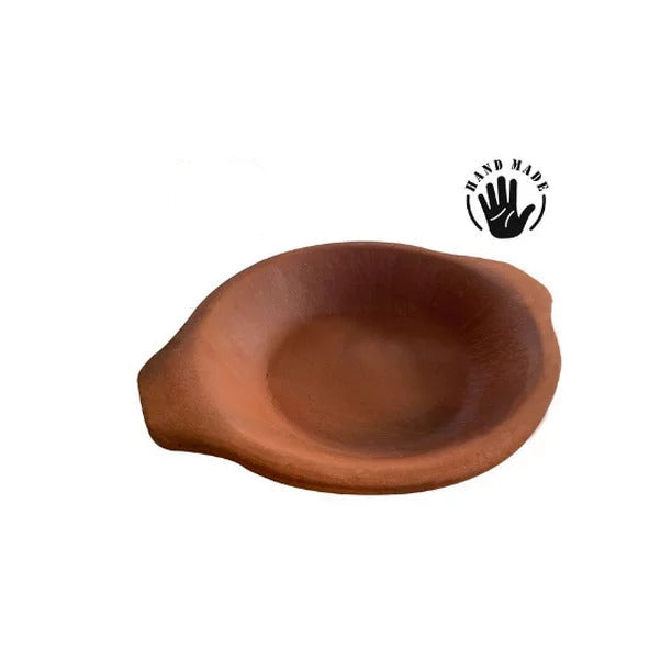Terracotta Egg Pan Sahan — 10 Inch Earthenware Omelet Pan