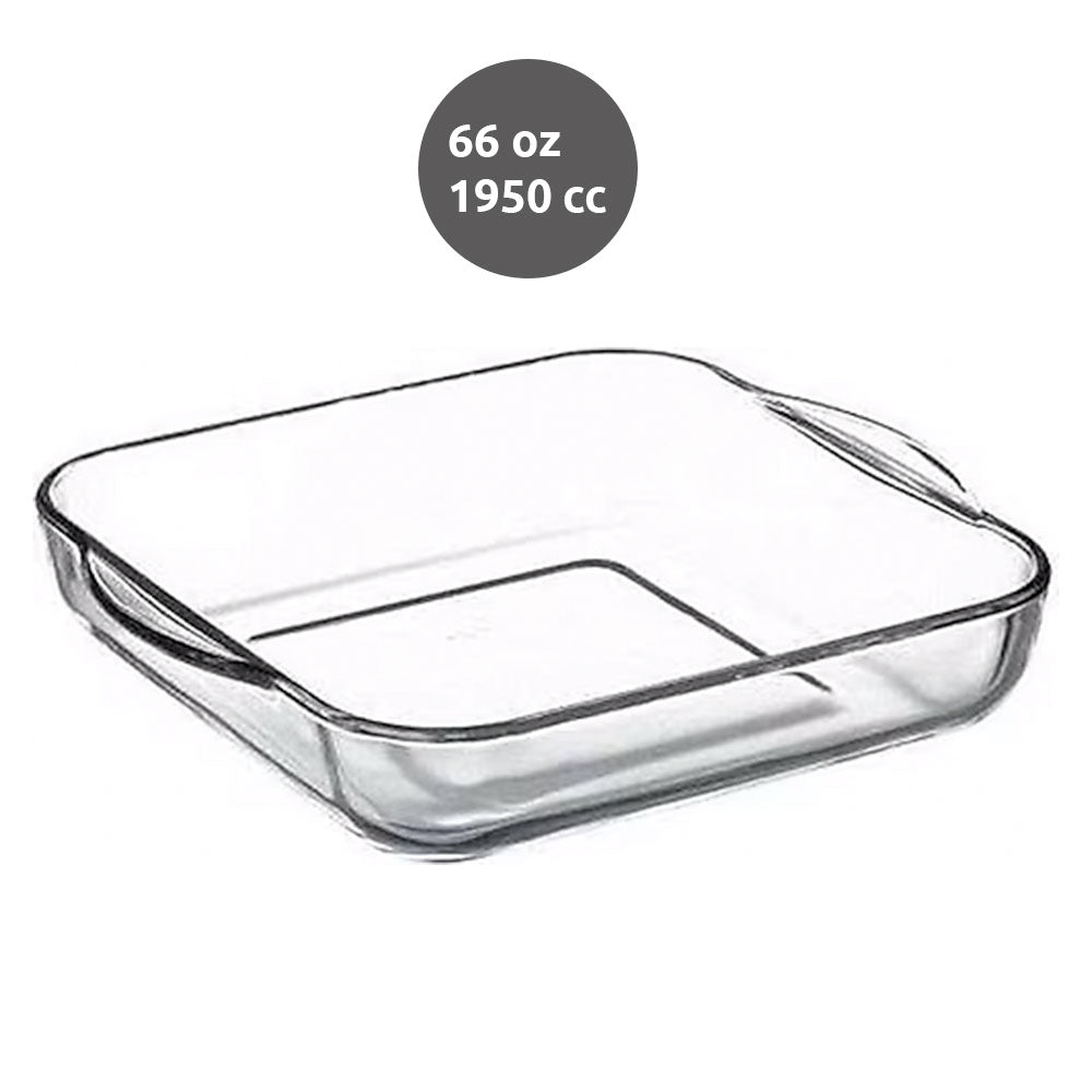 Borcam Square Glass Oven Tray 66 Oz — Pasabahce Bakeware