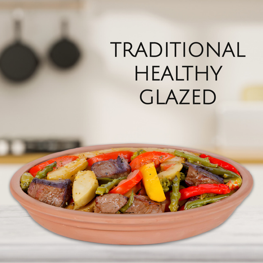 Terracotta Cazuela Cooking Pan Glazed — 11 Inch