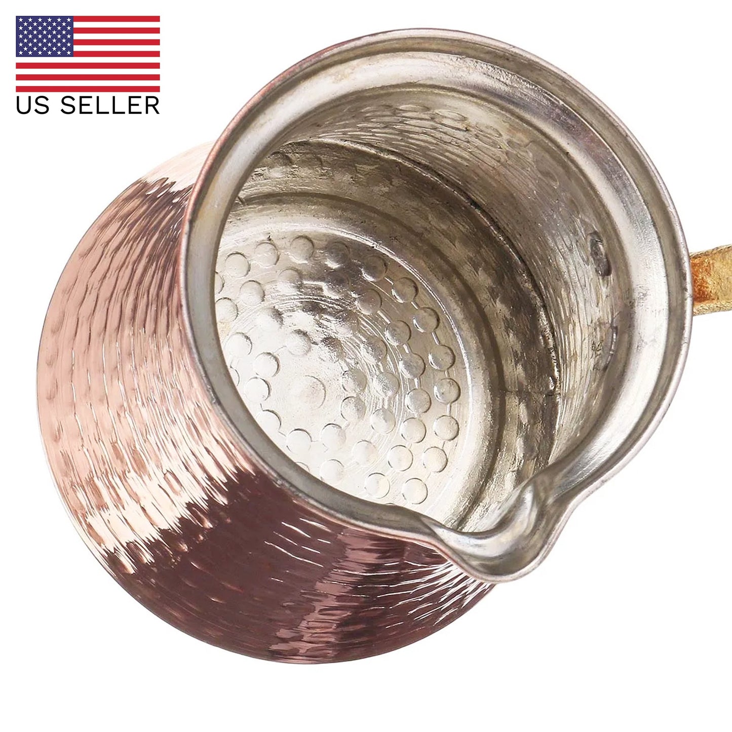 Turkish Copper Coffee Pot Set for Stovetop — 5 Piece