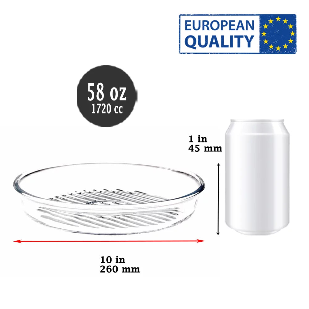 Pasabahce Borcam Glass Baking Pan Deep Round — Oven Safe