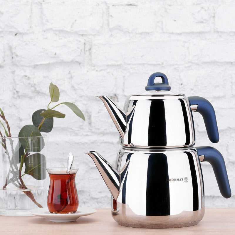 Turkish Teapot Set Bakelite Handle 3 L — Korkmaz, 4 Colors