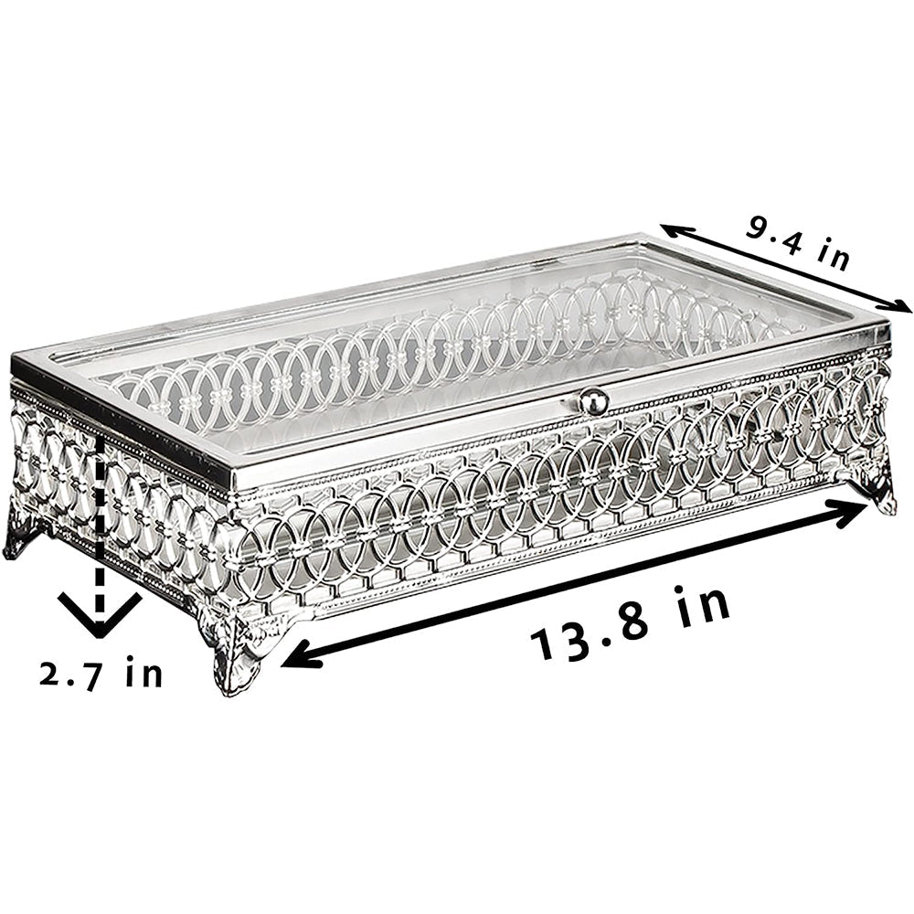 Handmade Metal Display Case with Lid — Decorative Storage