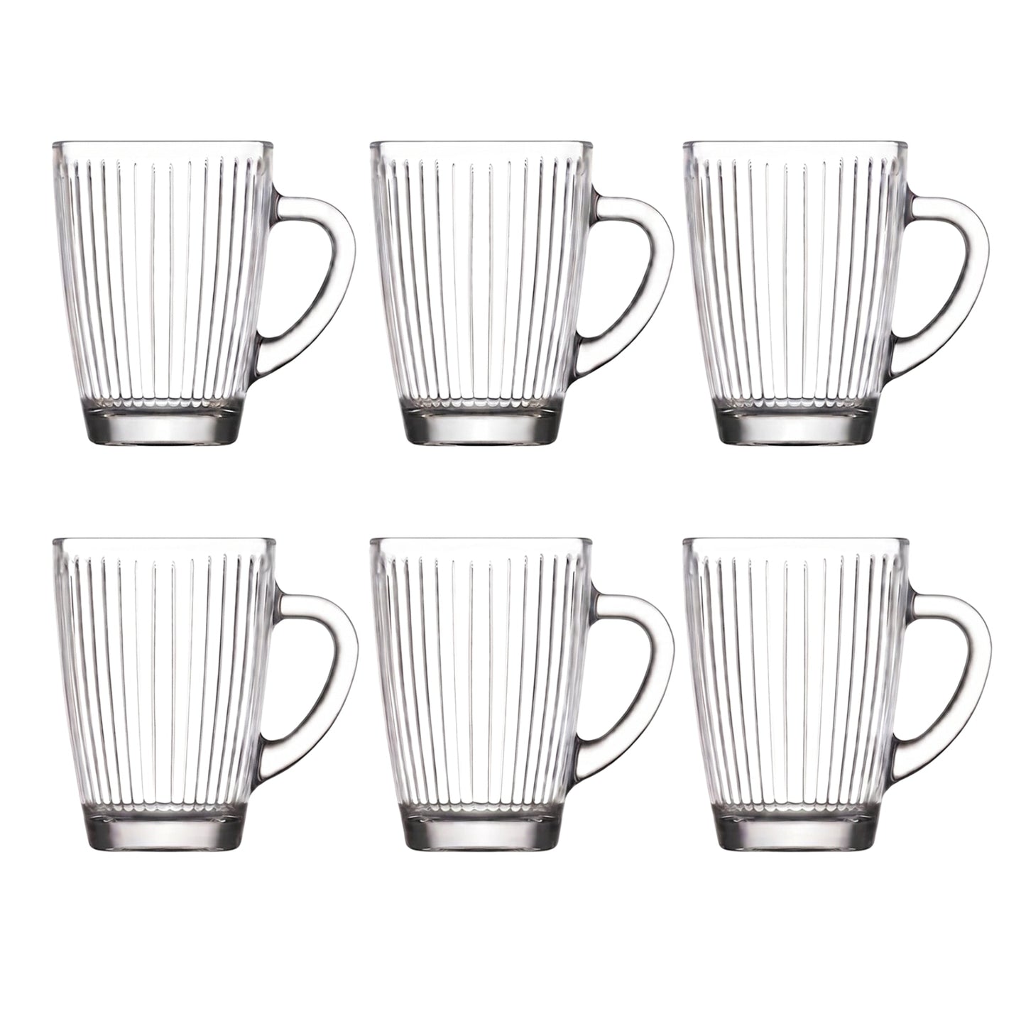 Clear Glass Coffee Mug Set with Handle — 8.5 Oz or 10.1 Oz