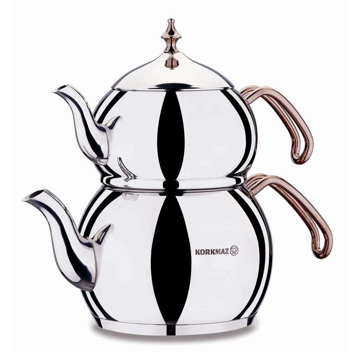 Turkish Teapot Set 3.3 Qt — Korkmaz Hanedan, Gold or Rosegold Handle