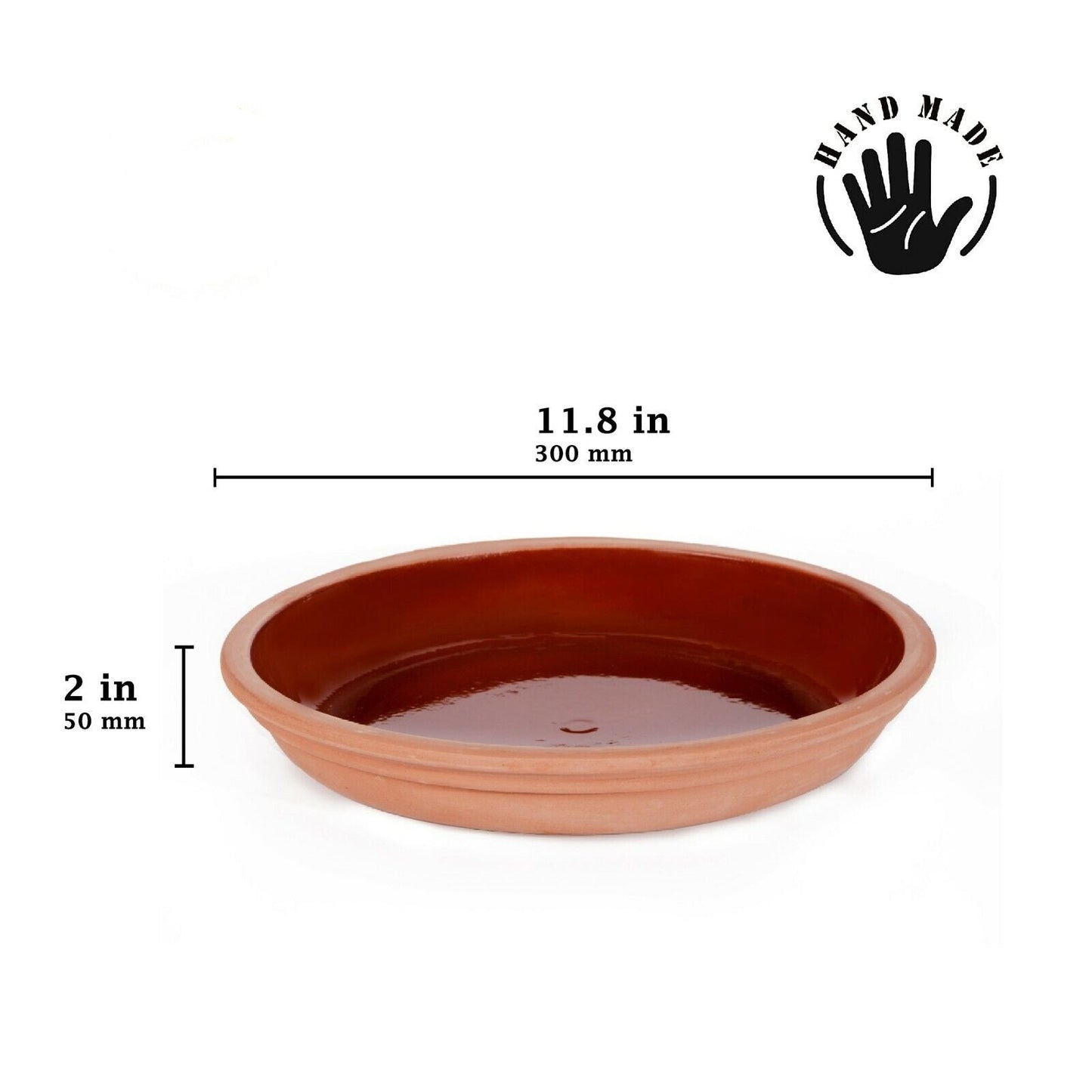 Terracotta Cazuela Cooking Pan Glazed — 11 Inch