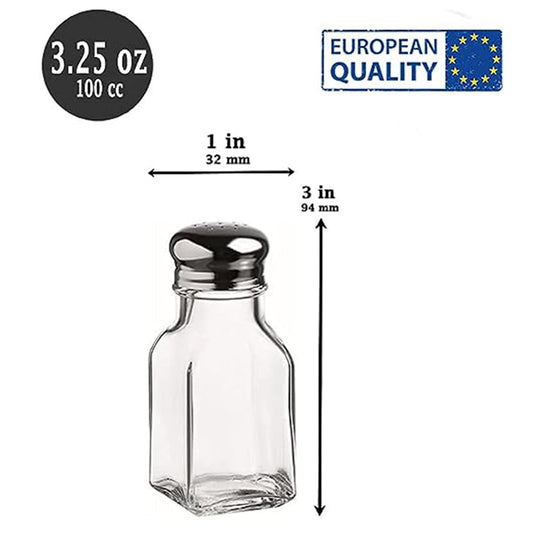 Pasabahce Glass Salt and Pepper Shakers — 3.25 Oz