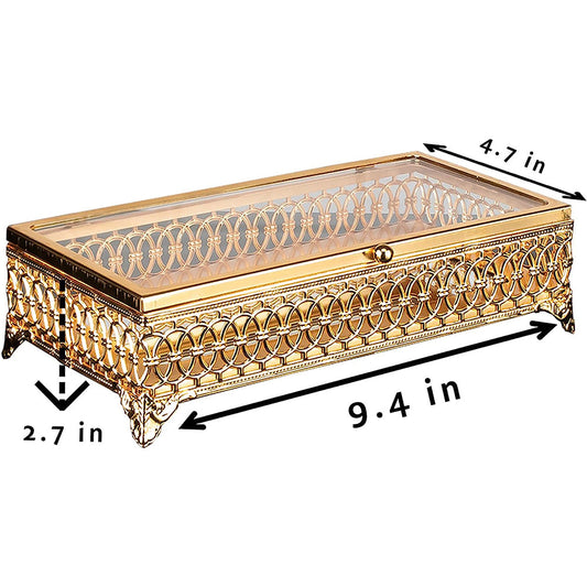 Handmade Metal Display Case with Lid — Decorative Storage