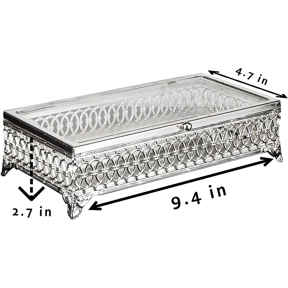 Handmade Metal Display Case with Lid — Decorative Storage